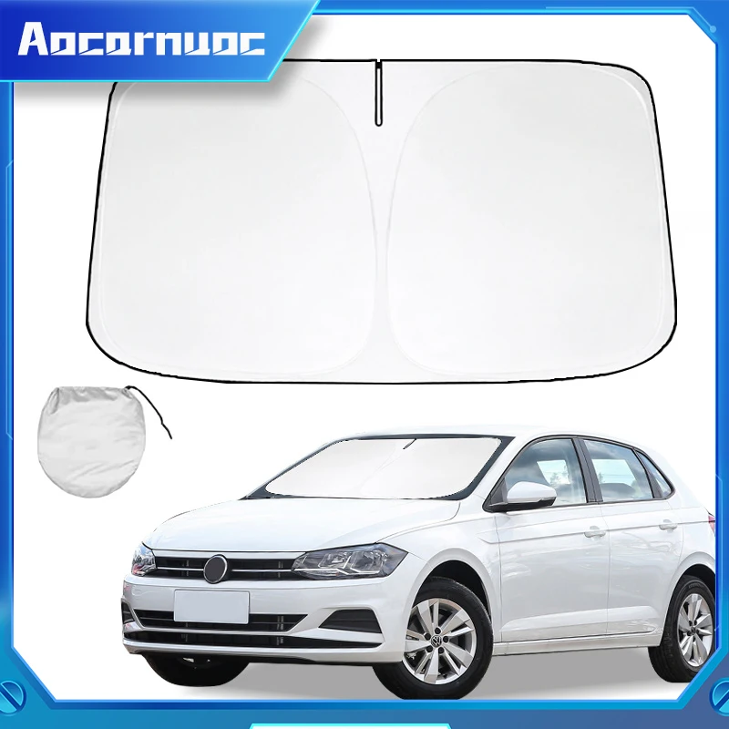 

For Volkswagen VW Polo 2024 Car Window Sunshade Cover Sun Shade Windshield Visor Protector Windscreen Styling Accessories