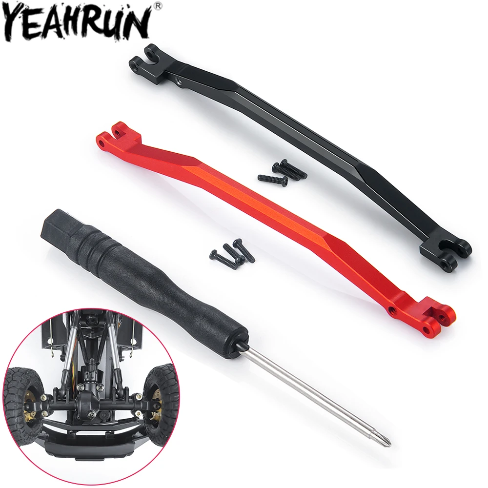 YEAHRUN Metal Steering Link Rod Linkages and Screwdriver for Kyosho Miniz 1/18 Jimny, Miniz-Jeep 1/24 Wrangler Upgrade Parts