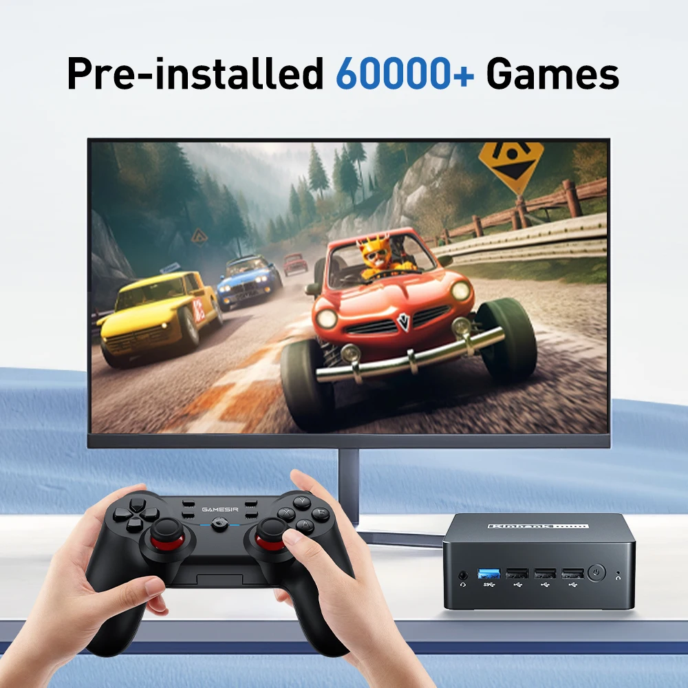 KINHANK Super Console MP100 8GB DDR5 Windows11 Console per videogiochi 60000+ giochi 70+emulatori, per SS/WII/GC/MAME/PS3/PS2/Arcade