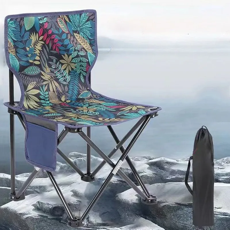 YTYIN Outdoor Chair Easy Carrying Lightweight Customized Logo Foldable Furniture Folding Portable Camping Fishing Chair