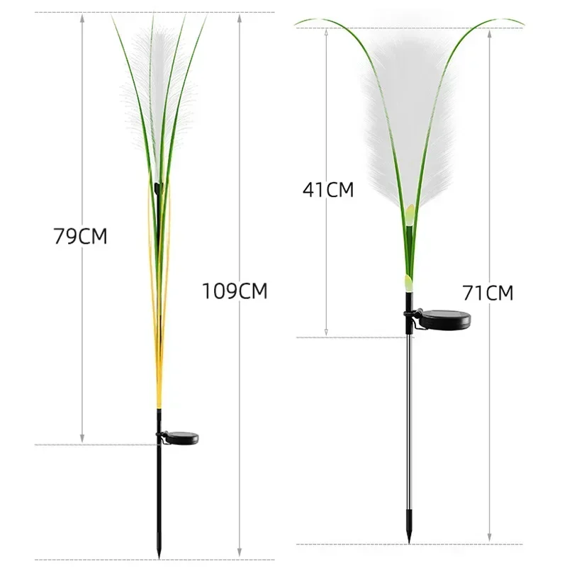 Solar Lights Outdoor Led Luminous Reed Lights Waterproof Solar Power Landscape Lawn Lamp Fairy Light for Garden Christmas Lamp