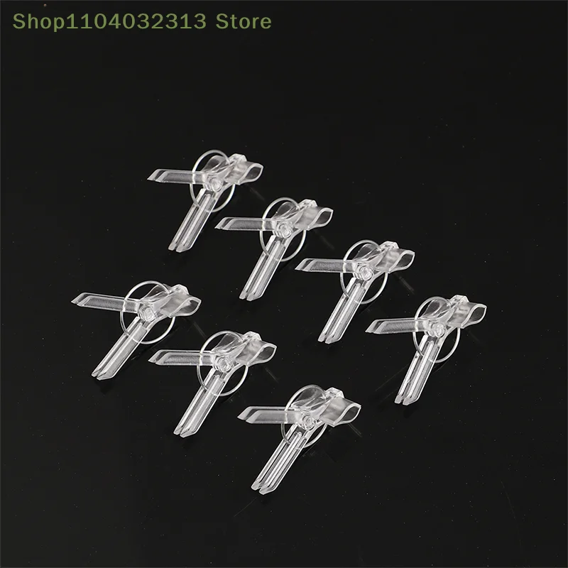 100Pcs 15x35MM Grafting Clips Vegetables Grafted Clamp Garden Plants Seedling Transparent Plastic Joint Gardening Tools