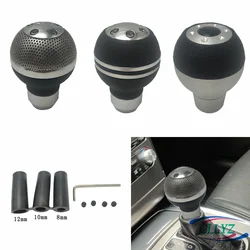 Aluminum Alloy PU Leather Ball Gear Knob Shift Knob Gear Knob Auto Parts Decorations Universal With Adapter For All Cars