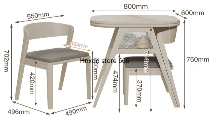 Cream Wind Balcony Mini Tea Table Three-piece Set