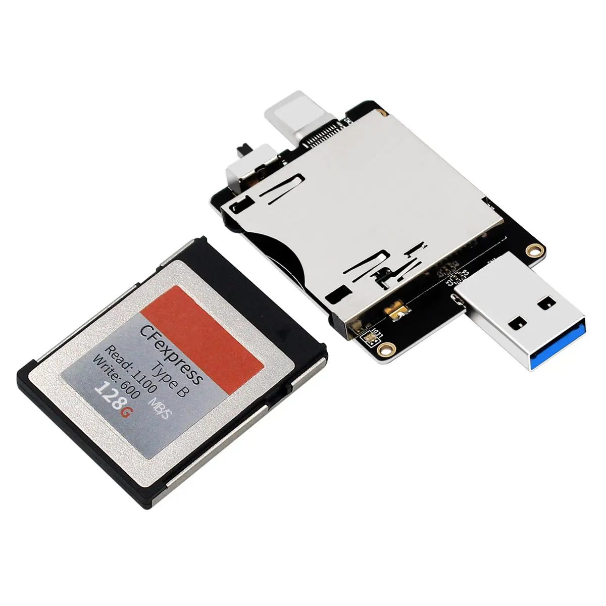 

Xiwai Chenyang USB3.1 Type-C & Type-A to CF Express Extension Card Reader for CFE Type-B Support R5 Z6 Z7 Memory Card