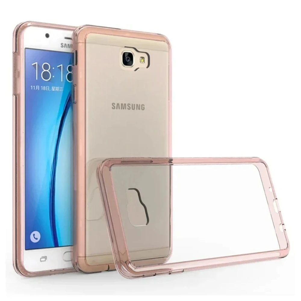 

TPU/PC Phone Case for Samsung Galaxy J7 Prime / On7 2016 G610 Funda Capa Shockproof Crystal Clear Shell Hard Back Cover