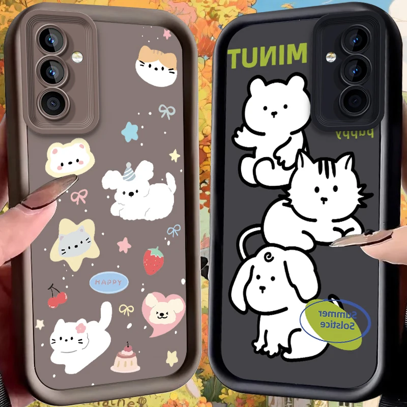 Love Puppy Case for Samsung Galaxy S25 Ultra Plus S24 S23 S22 S21 S20 FE A73 A72 A71 A56 A55 A54 5G A52 A52S A51 4G Back Cover