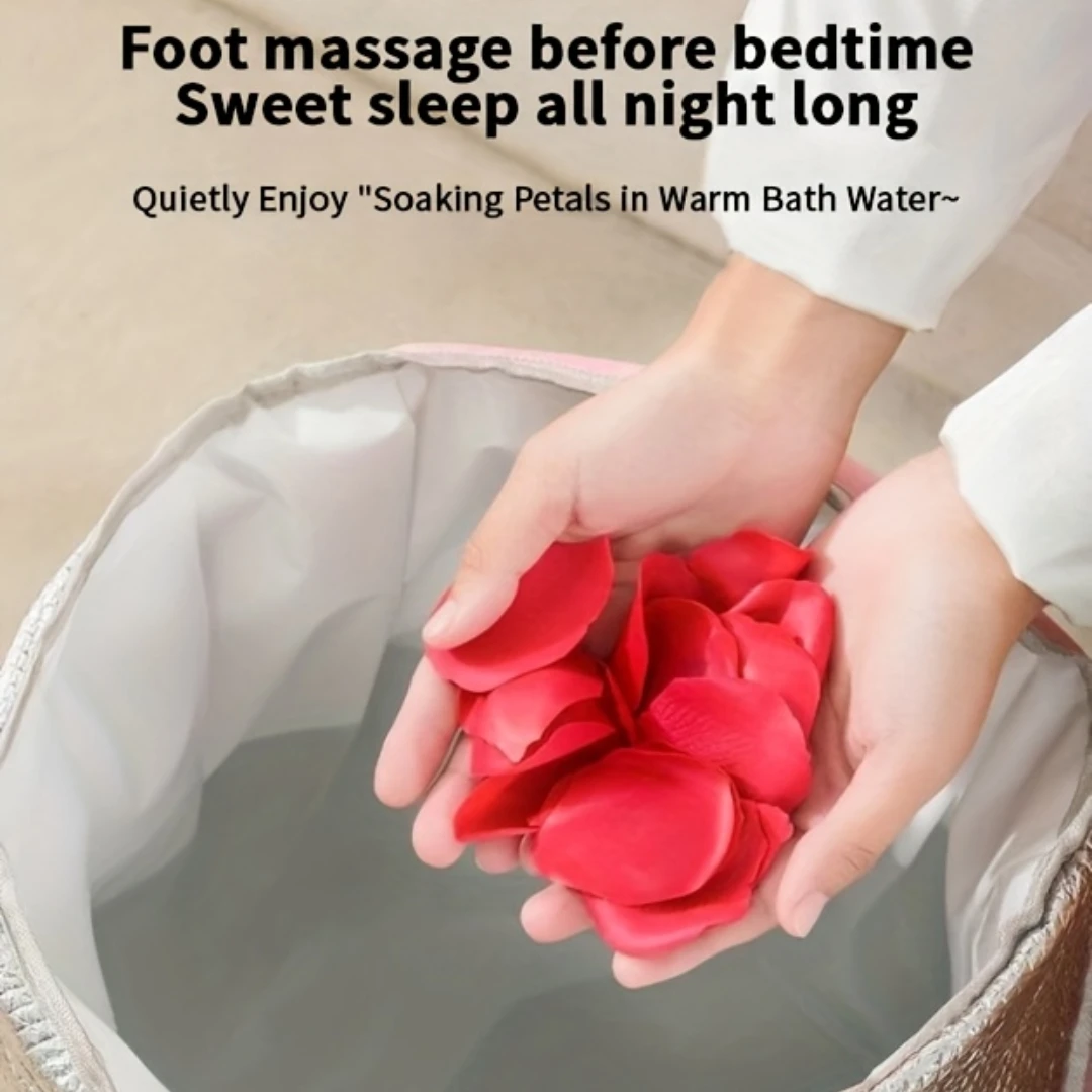 Foldable Over-Knee Foot Bath Bucket Portable Spa Basin Collapsible Pedicure Soak Tub Large Steam Bag No Power for Home Travel - view 3