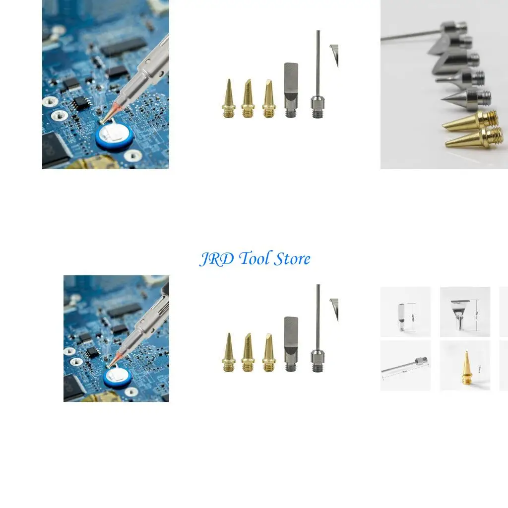 A2UD 6Pcs Strong Brass Nozzle Tip for Gas Power Welding Iron Tool Replacement