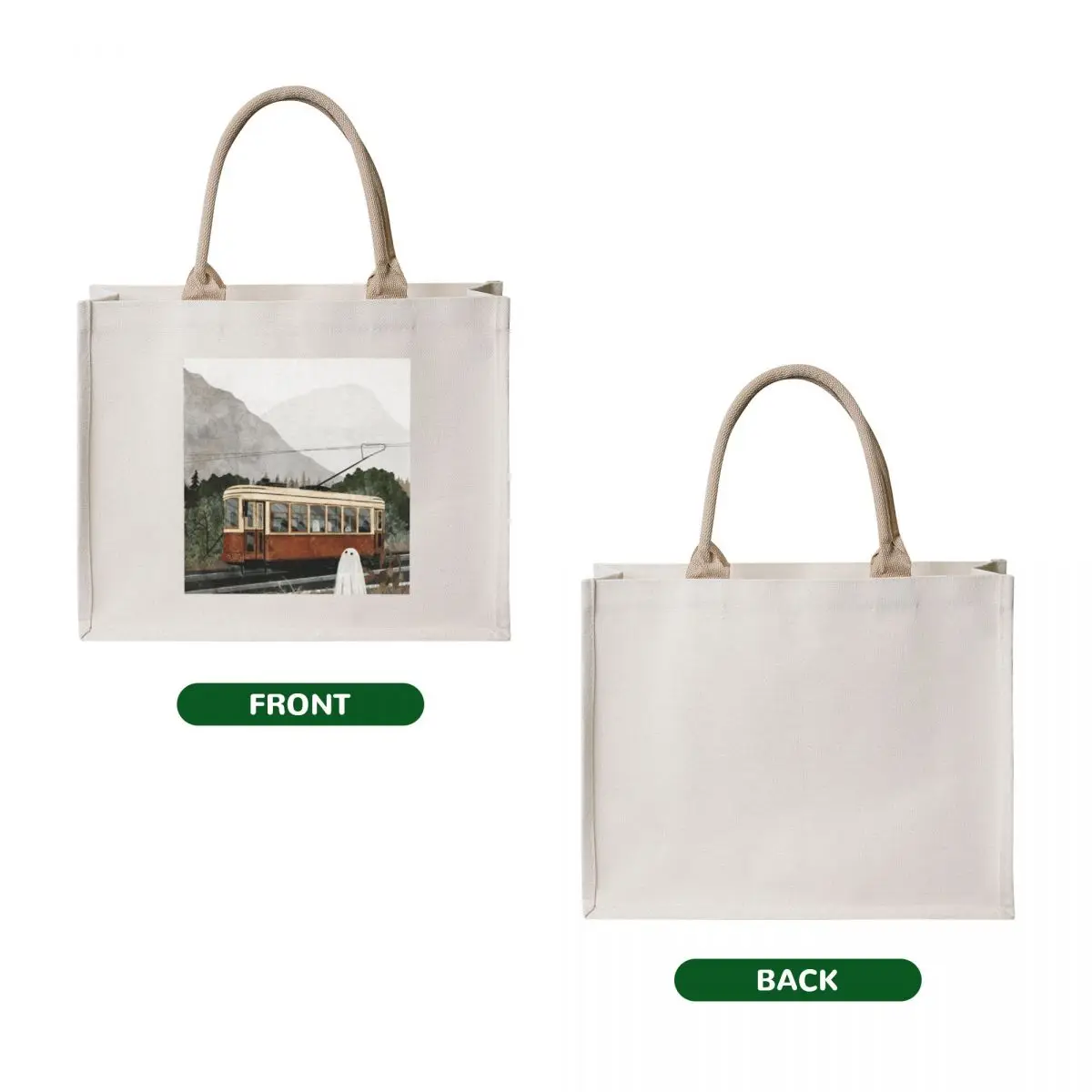 Ghost Tram Tote Bag bag for beach tote bag Women's tote Shopping bags