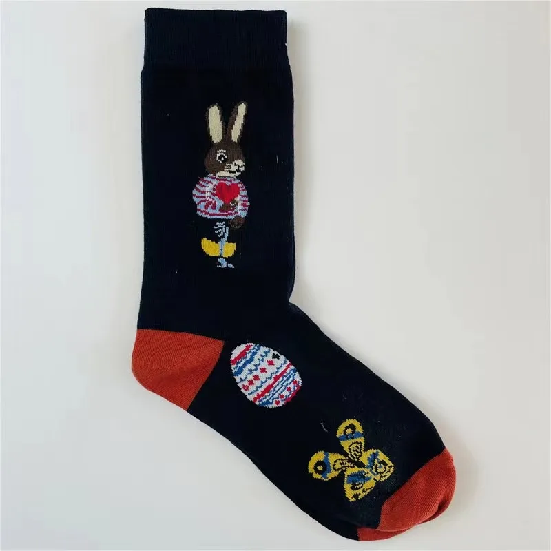 Neue Socken Frauen Baumwolle Koreanische Designer Nette Katze Socken Weibliche AB Mid-Kalb Eichhörnchen Kaninchen Persönlichkeit Lustige Neuheit Socken