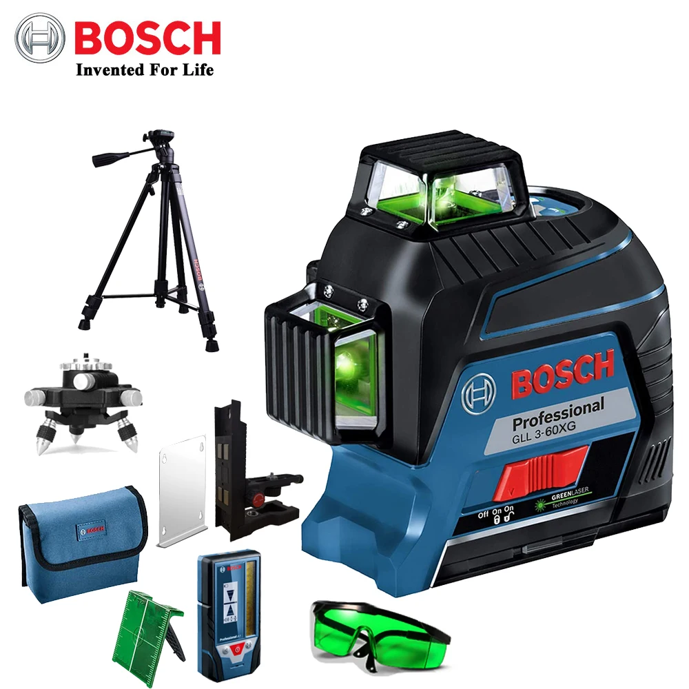 Уровень лазерный Bosch зеленый, 12 линий, 360