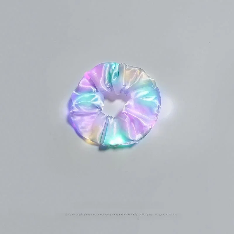 

Concert Support Glowing Flashing LED Hair Ties Night Club Dancing Popular Ins Christmas Home Use Sets Brand ABEYINUOR