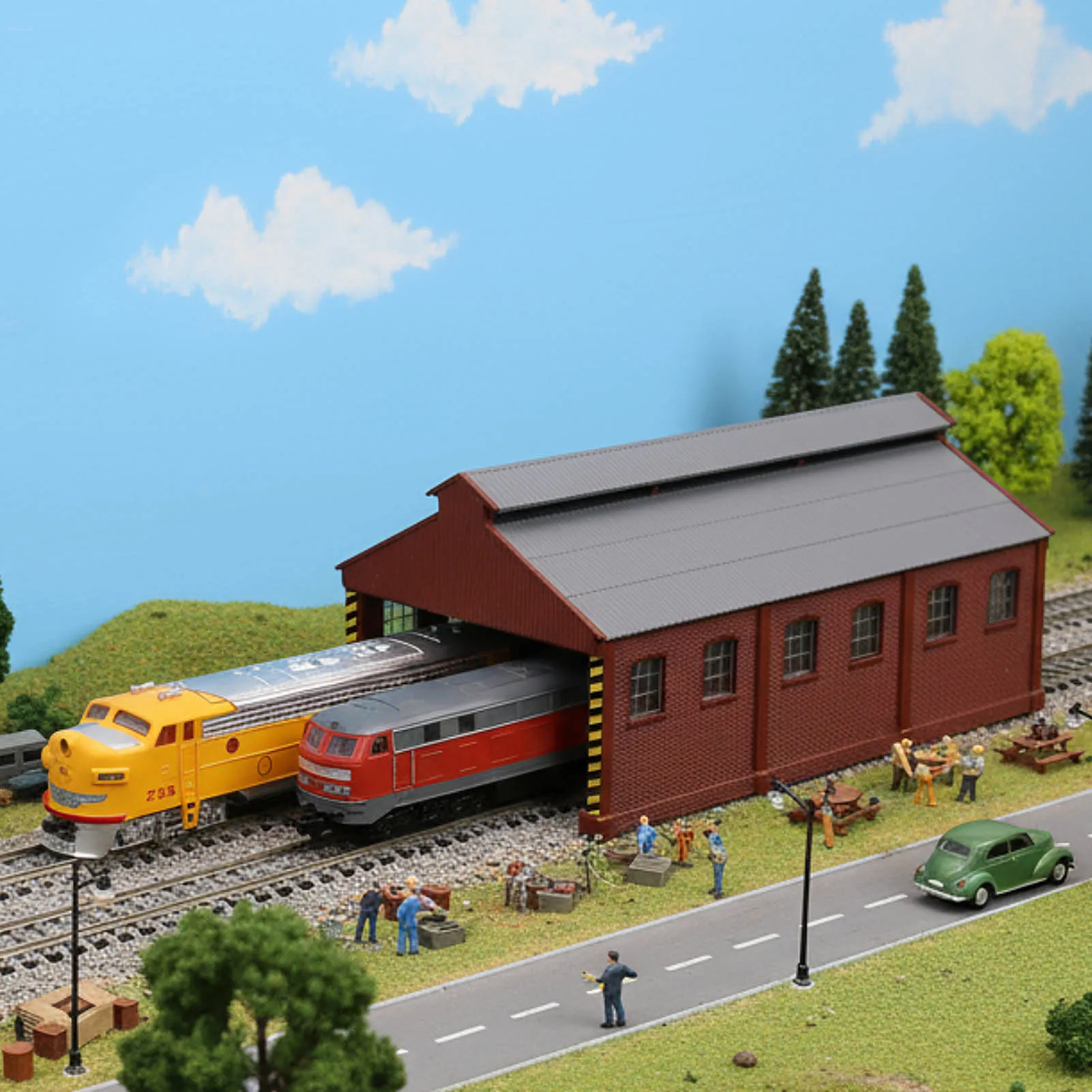 

Evemodel N Scale 1:160 Not-Built Loco Maintenance Building Serive Shop JZN5531P