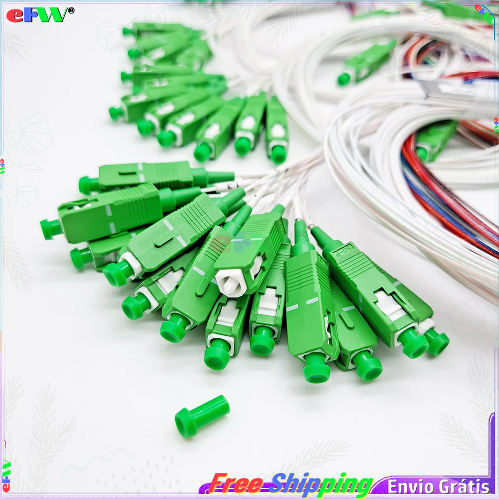 SC APC 1x16 mini 0.9mm PLC Optical Splitter colored fiber 1*16 FTTH Fiber Optic Splitter FBT Optical Coupler 1-to-16 Splitters