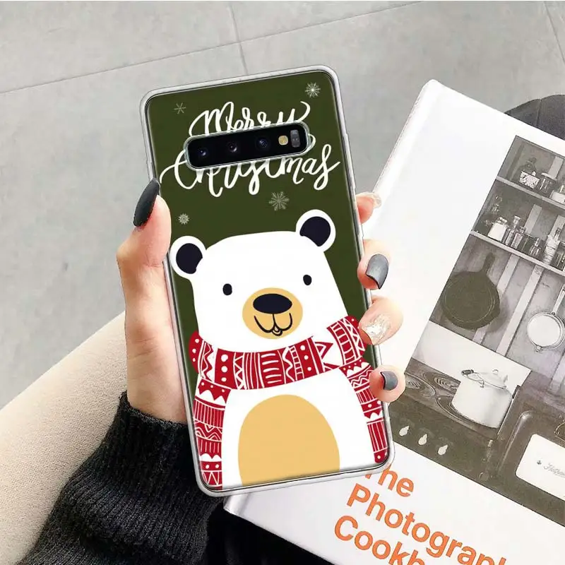 Merry Christmas gift Happy new Year cute Phone Case For Samsung Galaxy S23 S24 S25 Ultra S20 FE S21 + S22 Plus S10 Soft Print Sh image 4