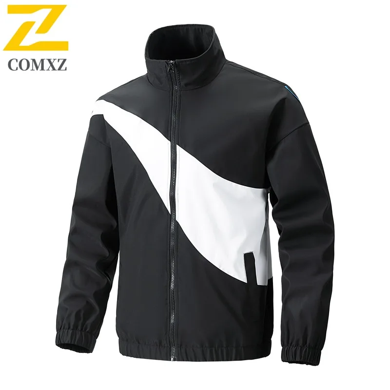 

COMXZ Мужская куртка Осенняя японская стильная повседневная молодежная походная верхняя одежда с цветными блоками Модное свободное легкое пальто Gorpcore