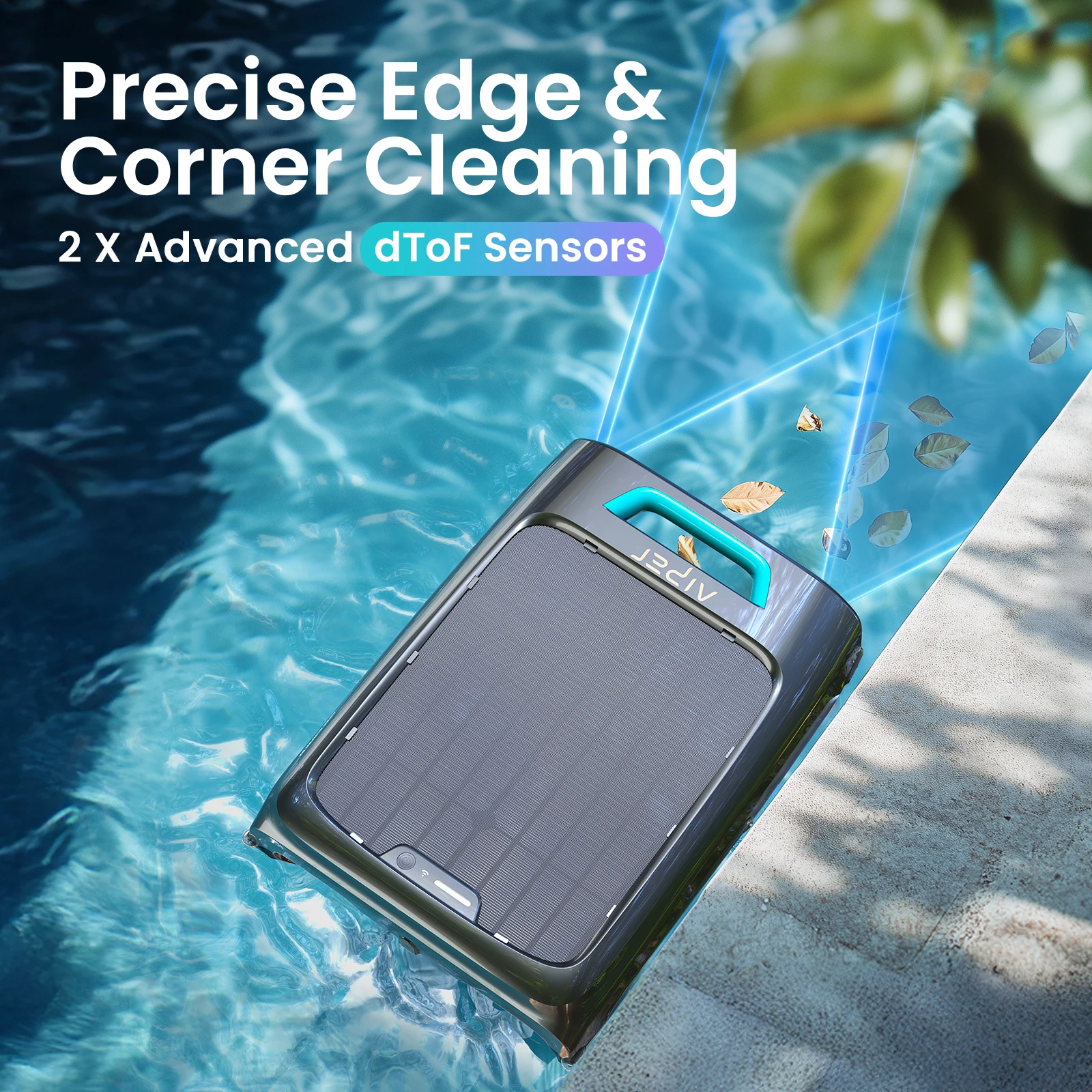 Refurbished Aiper Surfer S2 Solar Powered Pool Surface Skimmer Robot with APP Support, 24/7 Continuous Cleaning