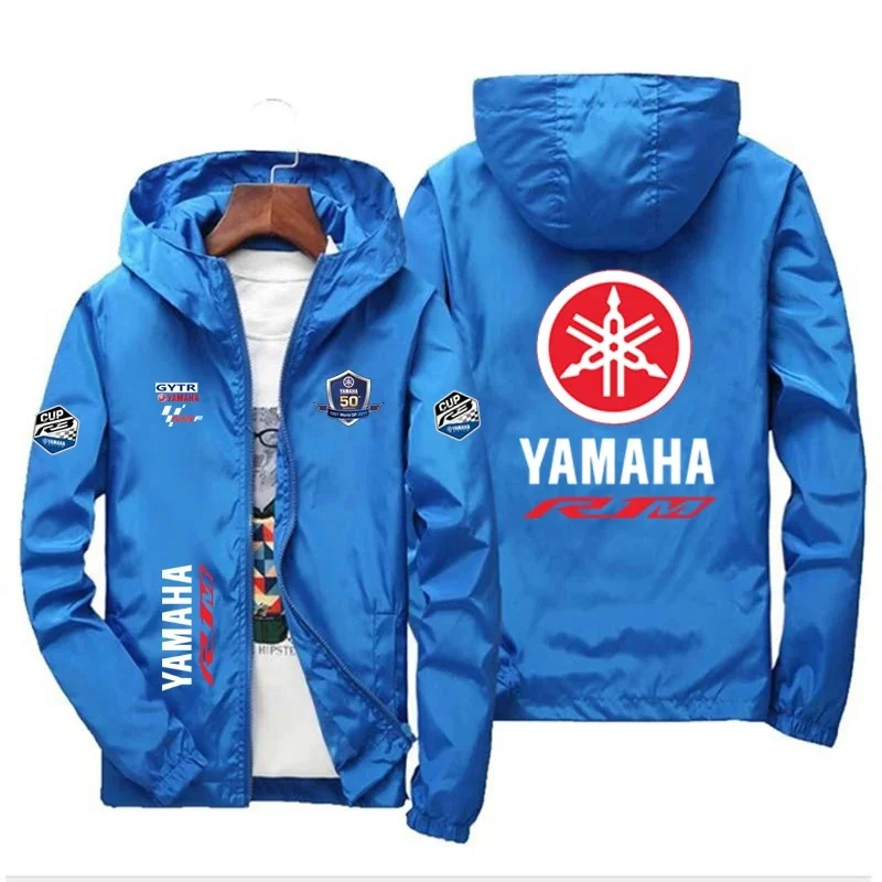Yamaha men's spring and autumn fashion loose cardigan thin zipper jacket, trendy brand casual waterproof versatile hooded jacket
