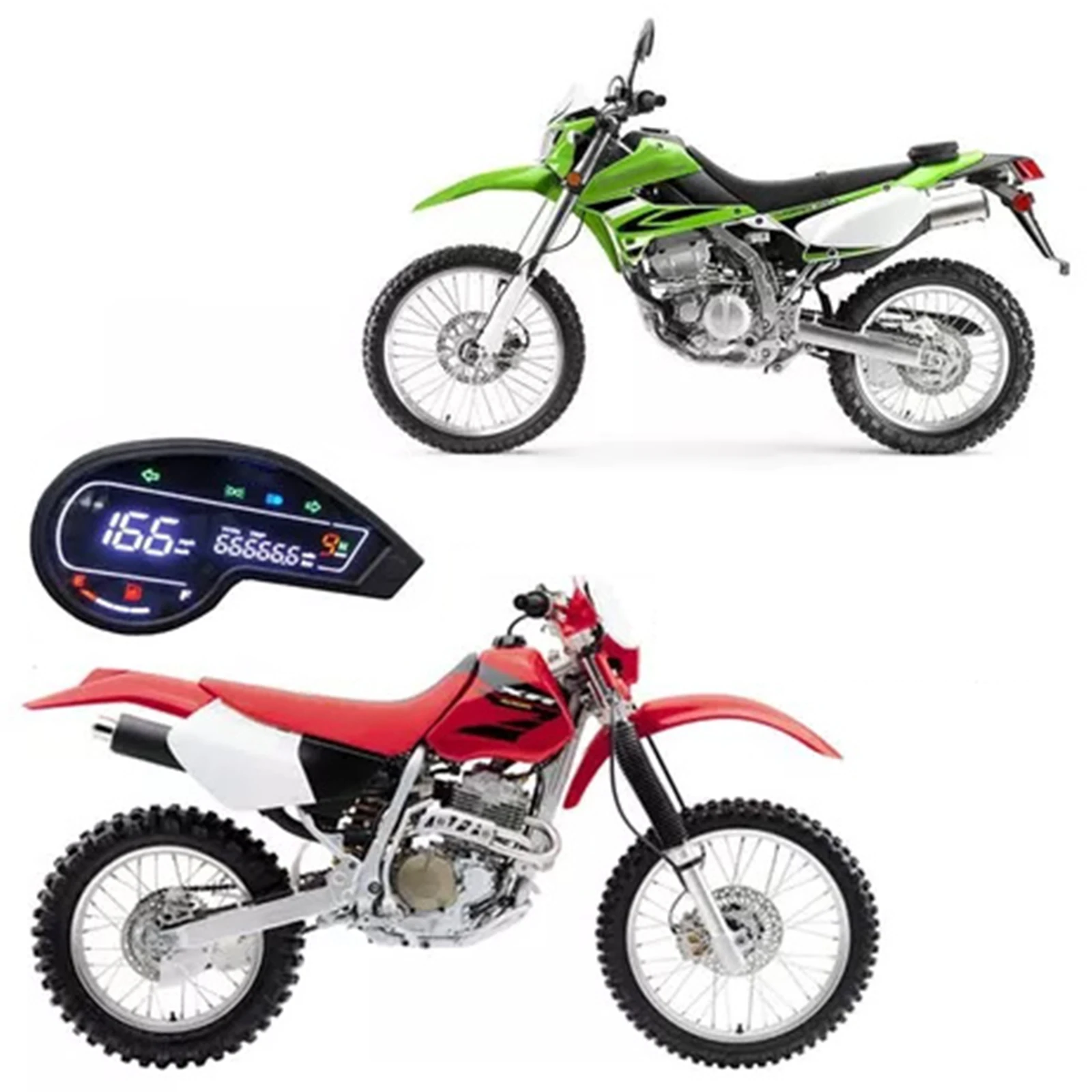 أداة دراجة نارية مضادة للوهج عرض عداد المسافات الرقمي مناسبة لملحقات الدراجات النارية Crossmax 150 DM200 XR190 دروبشيبينغ