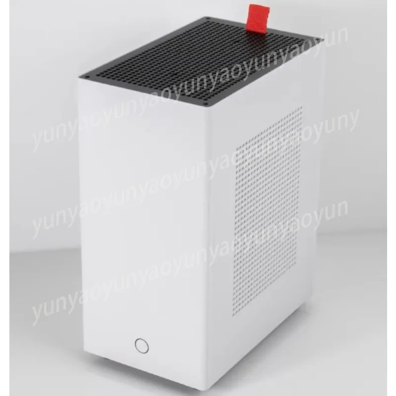 Mini  Case with Glass Side Panel & 1U Flex PSU Support， Ultra Compact Chassis fo Small Form Factor PC Build