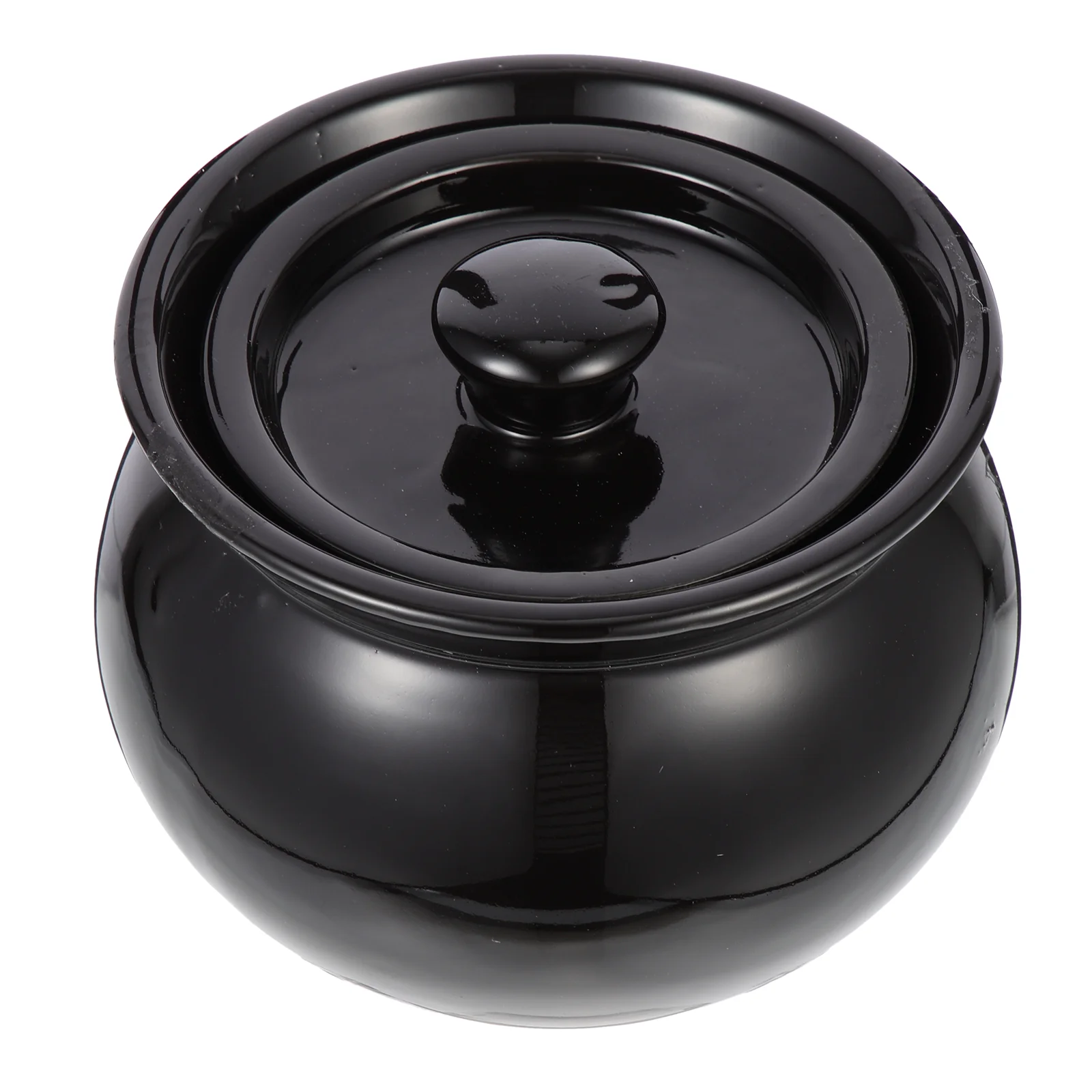 

Ceramic Stew Black Soup Bowl Kitchen Tableware Soup Pot Family Restaurant Household Pot Use Smooth Safe