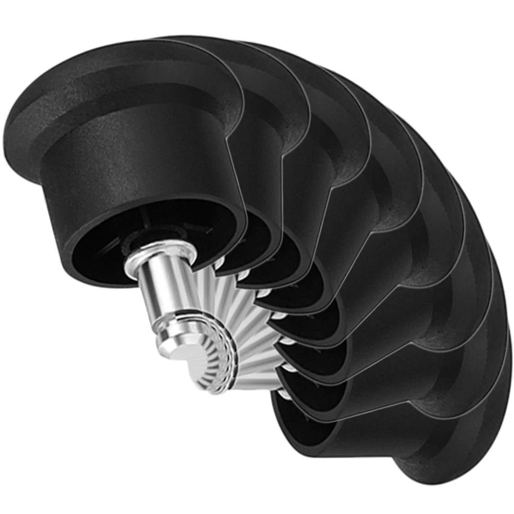 

8pcs Floor Protectors Chair Feet Non-slip Black Iron Pads Fixing Mats Wheel Replacements Office Supplies Furniture Casters