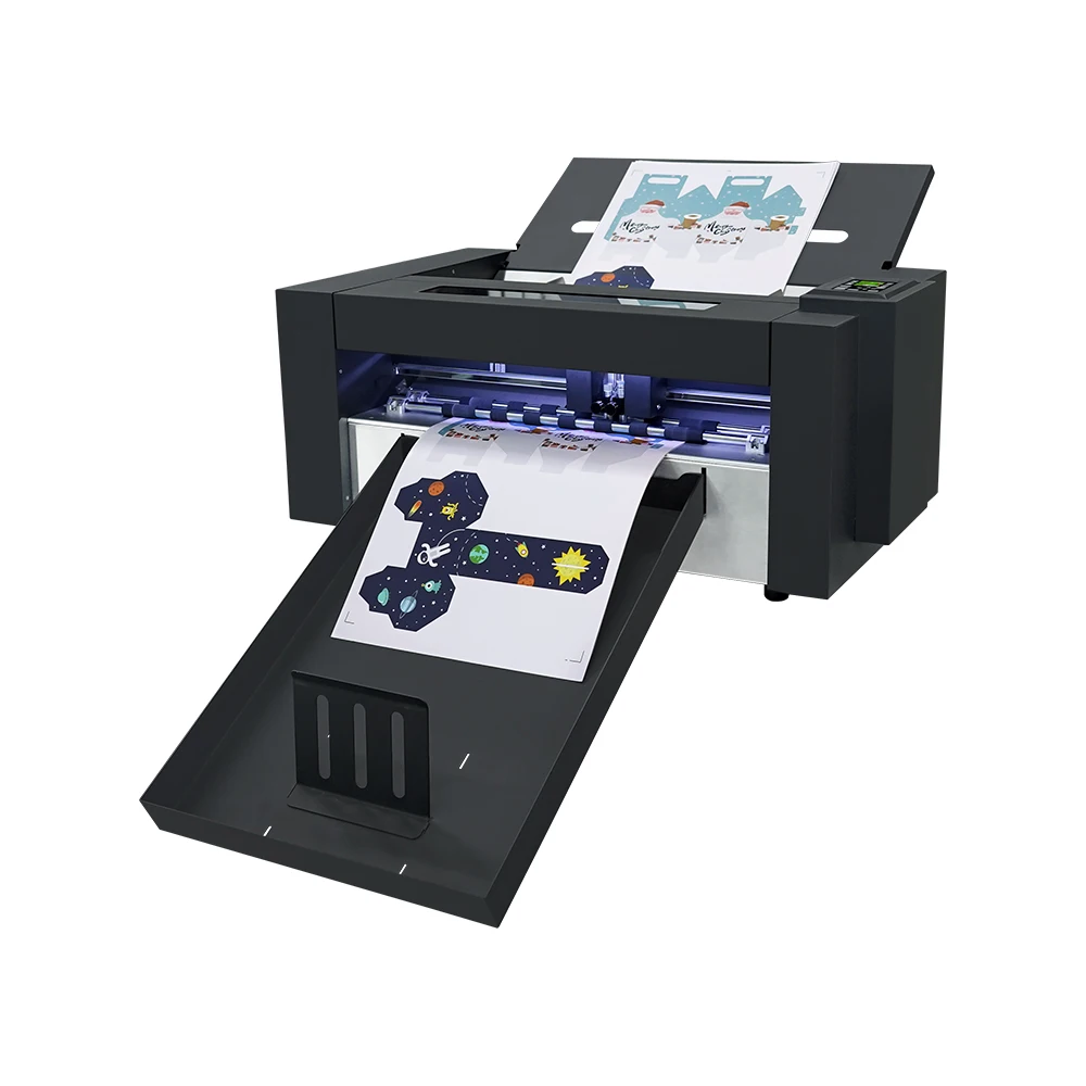 ZD350 Ultra Double Head Label Cutting Machine Auto Feeding Paper Sheet A3+ Half Kiss Cut Sticker Die Cutting Delta Voice