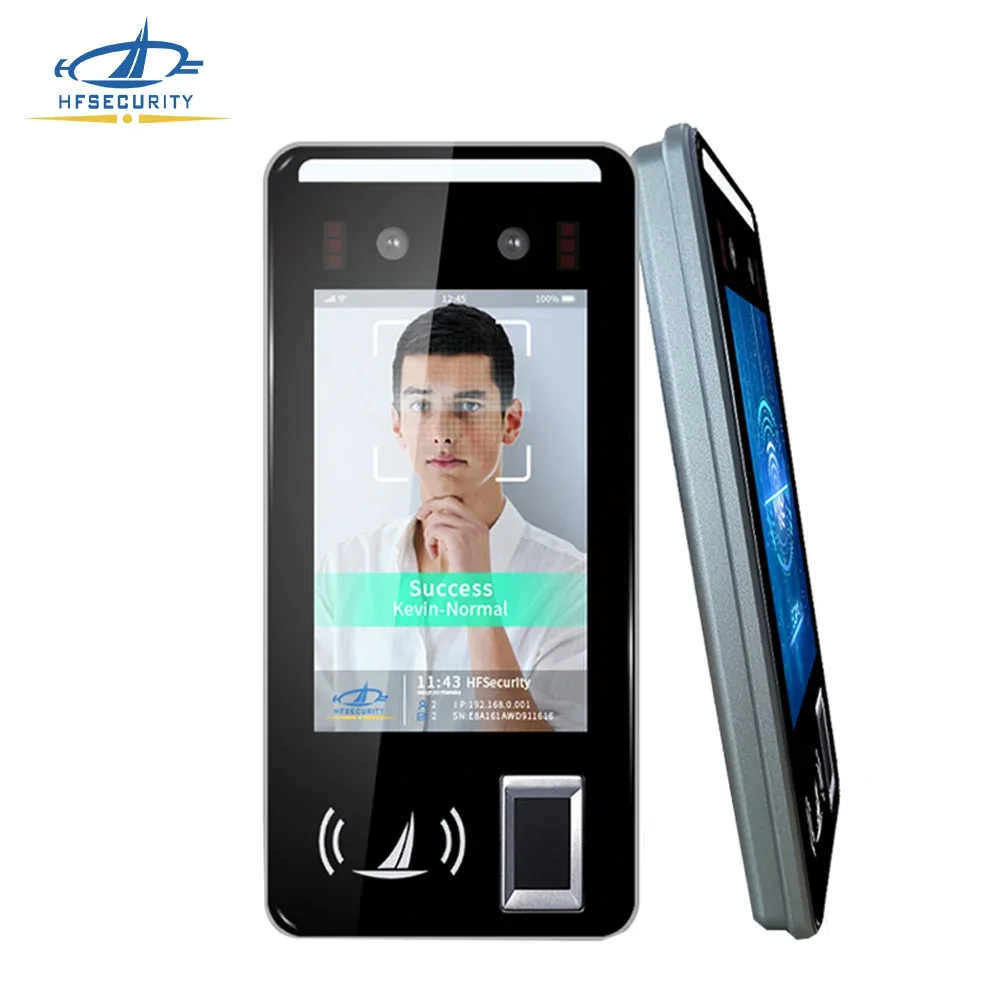 HFSecurity 5 Inch Touch Screen Face Recognition Biometric Fingerprint Scanner Rugged Biometric Access Control Products