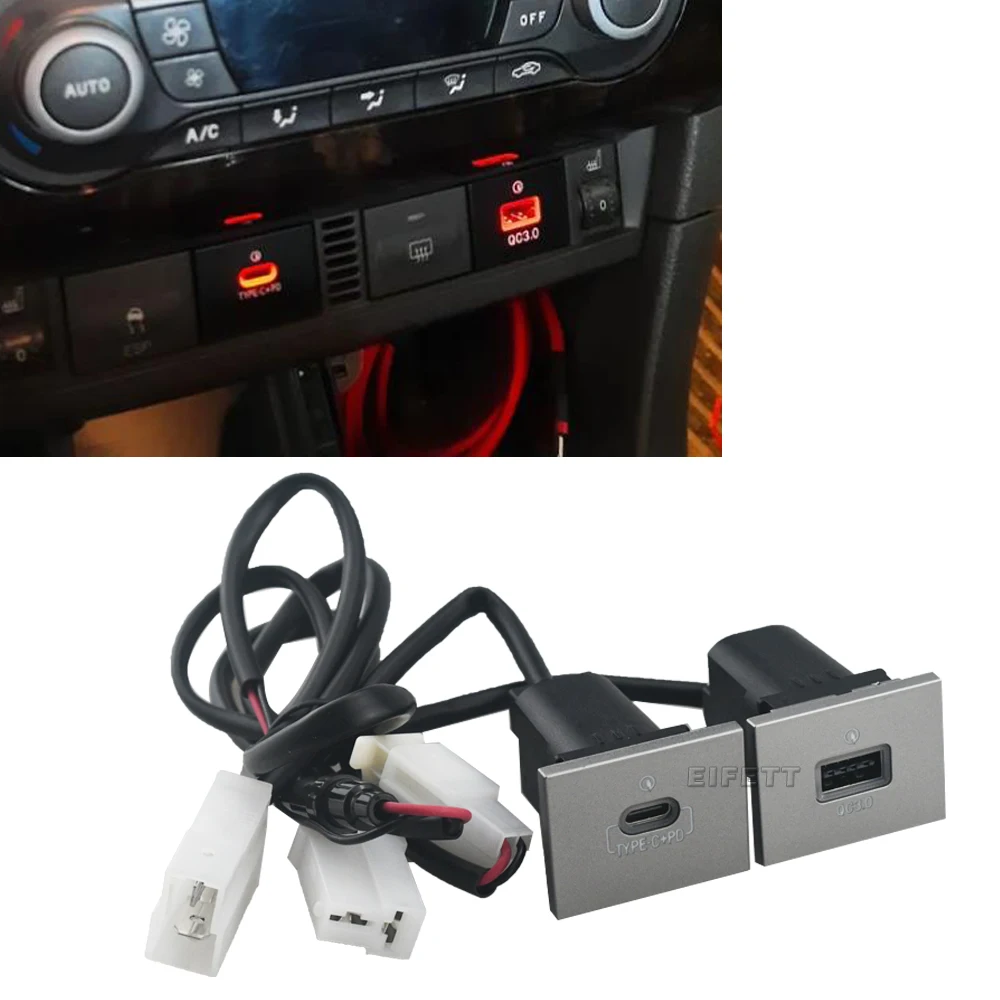 Fast Charge Adapter USB Charger Socket QC3.0 Power Outlet Switch For Ford Focus 2 mk2 2009 2010 2011 Car Electronics Accessories