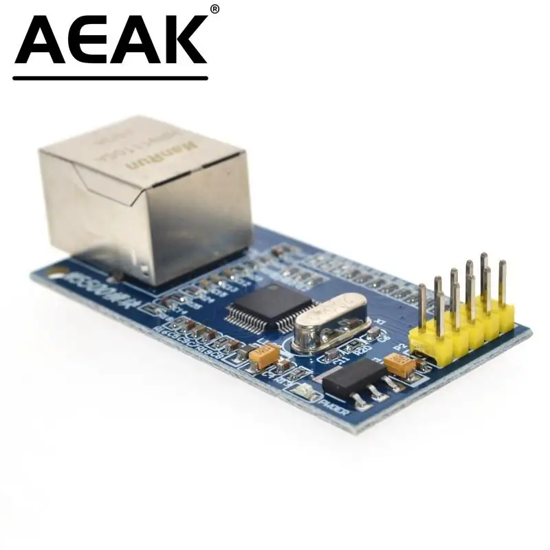 AEAK W5500 Ethernet rede módulo hardware TCP / IP 51 / STM32 microcontrolador programa sobre W5100