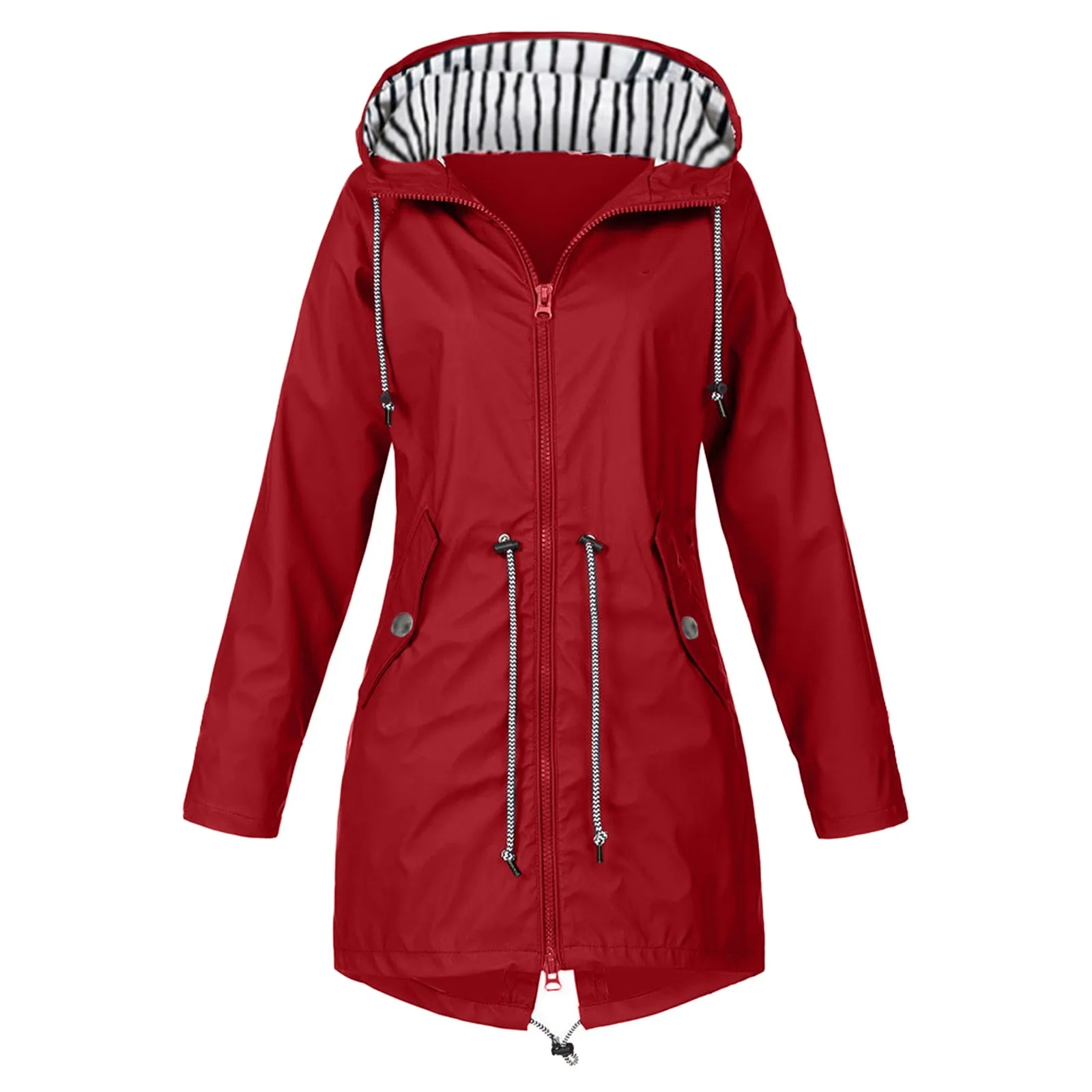 Frauen Regen jacke Mode alle Jahreszeiten Outdoor lässig lose Kapuze wind dichte wasserdichte Mantel Klettern Wind jacke Jacke