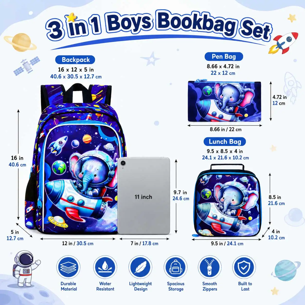 3Pcs Boys 16