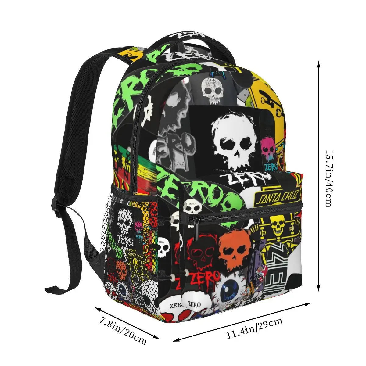 ZERO Skateboards Vintage Backpack Hot Sale Daypack Large Capacity Children BookBag School Bag Shoulder Bags for Men Women