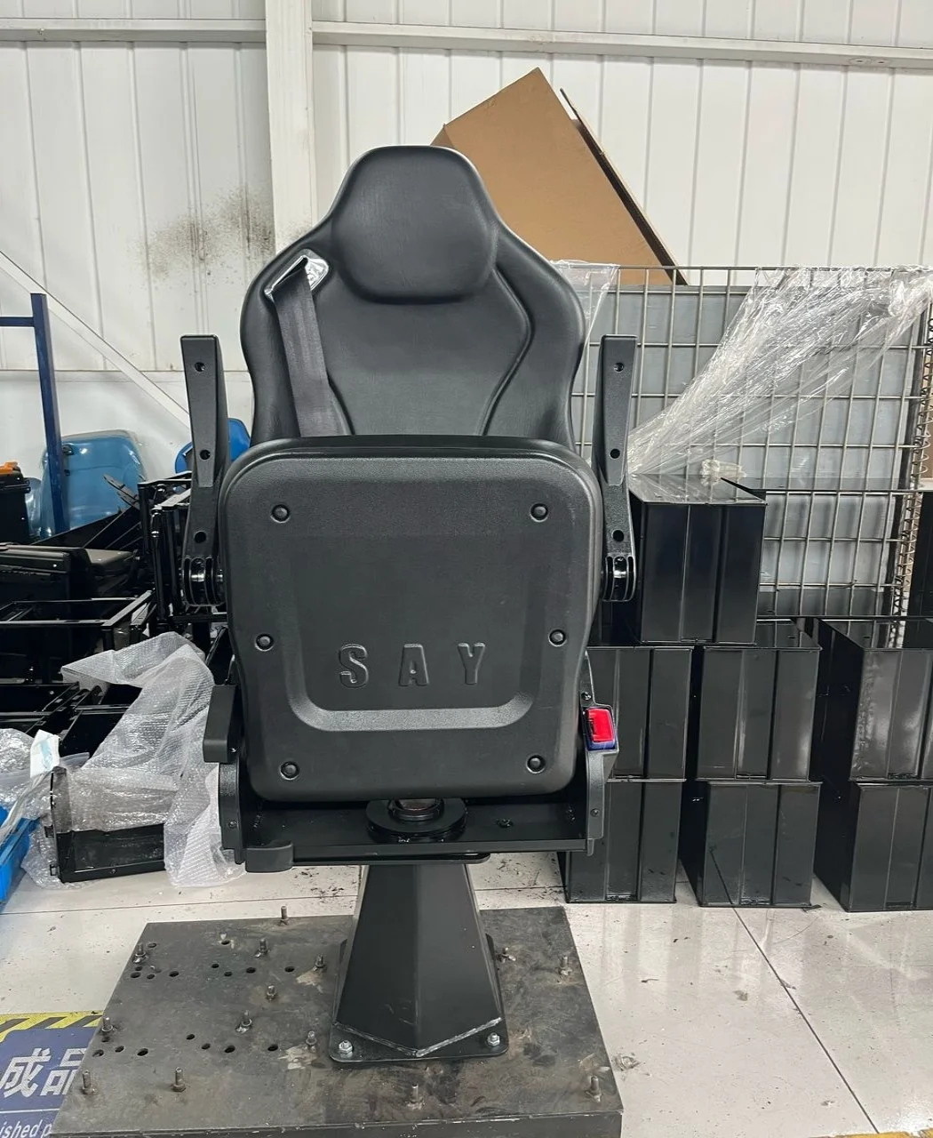 2 Armrest folding ambulance seat with 3-point belt rotation or fixing mechanism Modified car seat