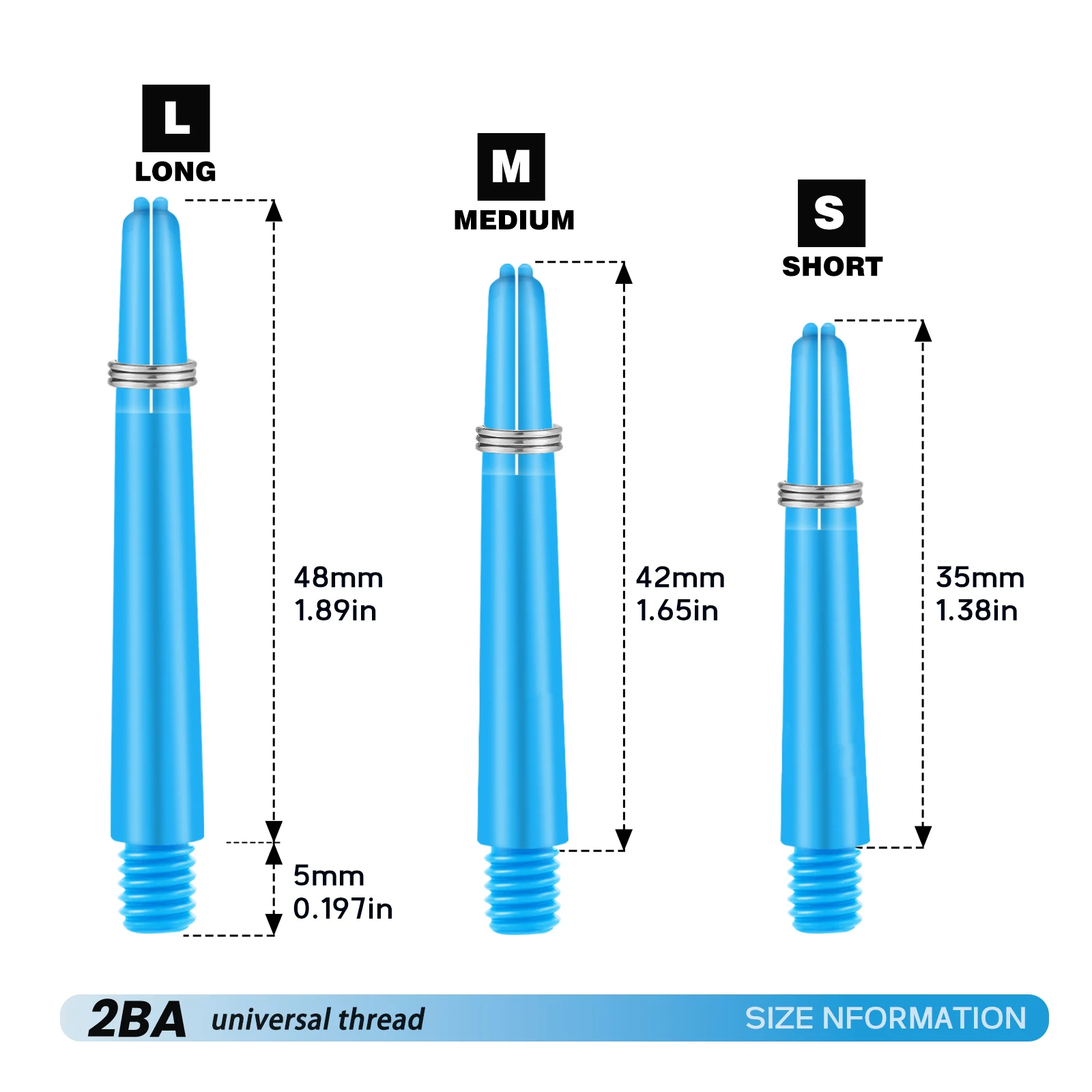 Huanqu 27-Piece Dart Shaft Set, Available in 9 Colors, 3 Lengths (40Mm/47Mm/53Mm), Suitable for Dart Board Games, Indoor Entertainment, Sports and Fitness, Professional Competition, Can Be Used as Adult Gifts, Christmas and New Year Gifts.