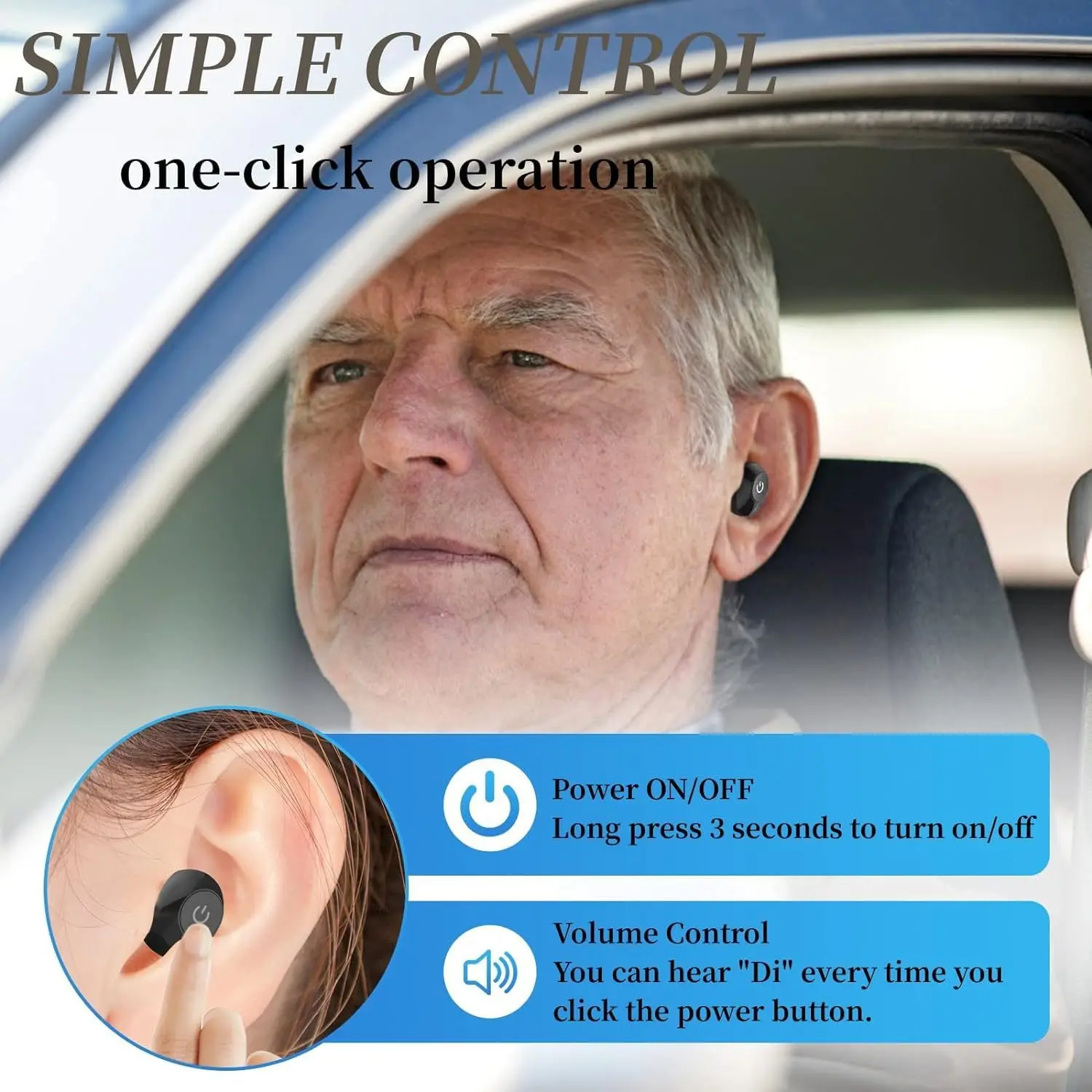 2024 Magnetic Rechargeable Audiphone Aid Invisible Noise Reduction Assisted Listening Sound Amplifier Headset For Elderly Person