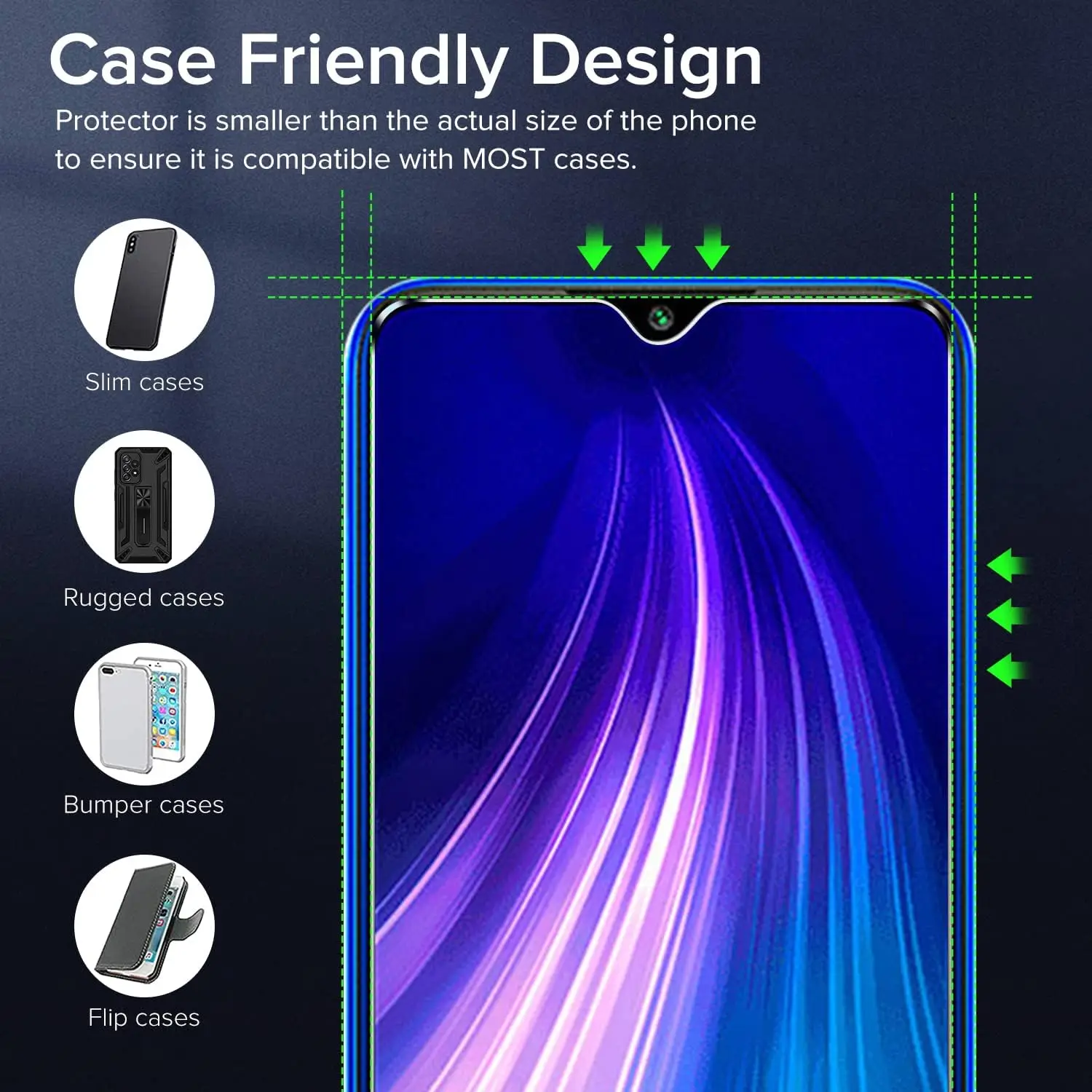 2/4 piece of glass film suitable For Xiaomi Redmi Note 8 tempered glass high-definition anti drop screen protector