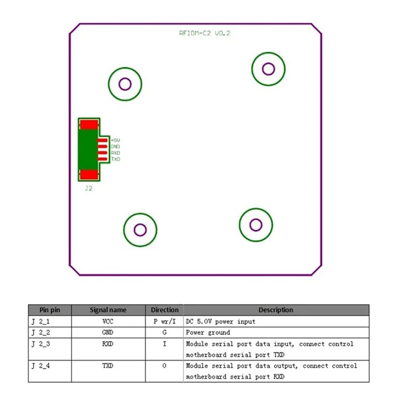 RFID Reader Mini Embedded HF NFC Module RF Antenna Integration Module 13.56Mhz RFIDM-C2 Read/Write Module