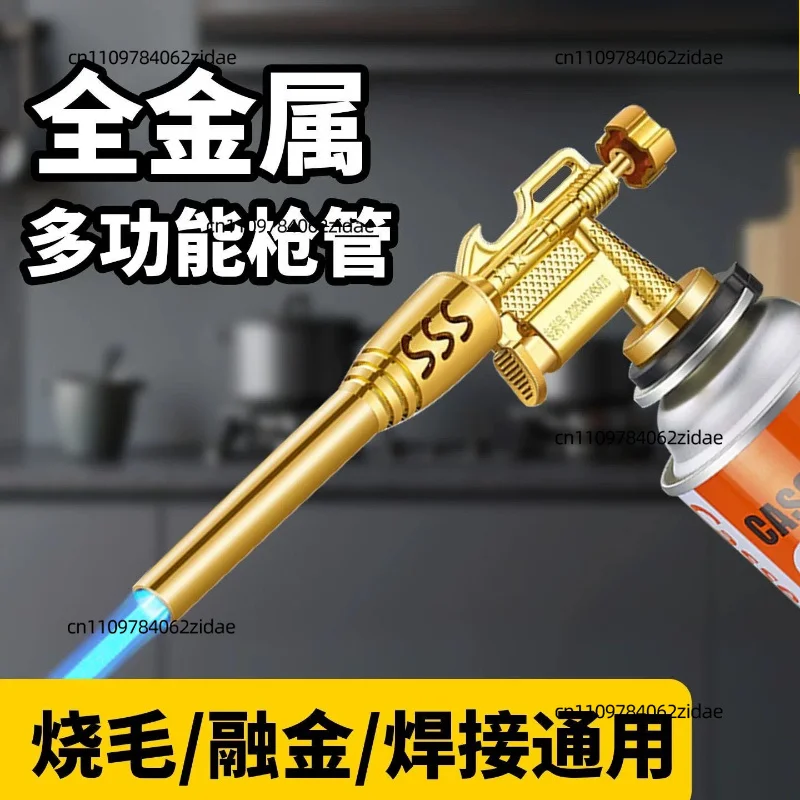 For Upgraded Brass Anti-scald Butane Torch Electronic Ignition Gun for BBQ Hair Removal Camping