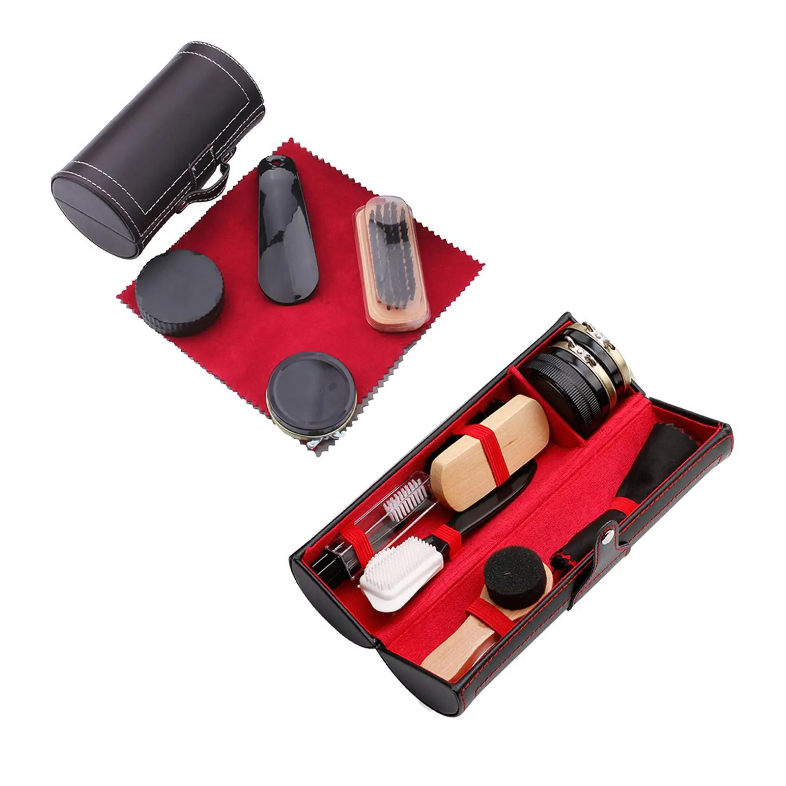 

Shoe Care Kit for Men Women Versatile Travel Shoe Shine Kit Shoehorn Shoe Polishing Tool Shoe Cleaner for Leather Shoes & Boots