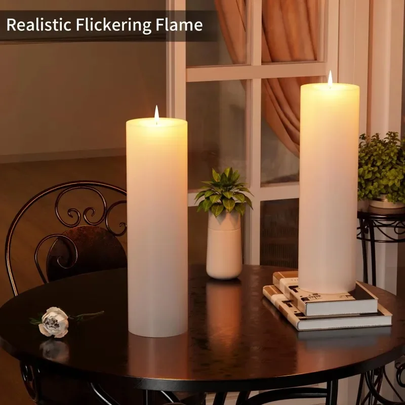 Led Large Electronic Candle Lights Waterproof Flickering Led Flameless Candle Christmas Patio Simulation Pillar Candle