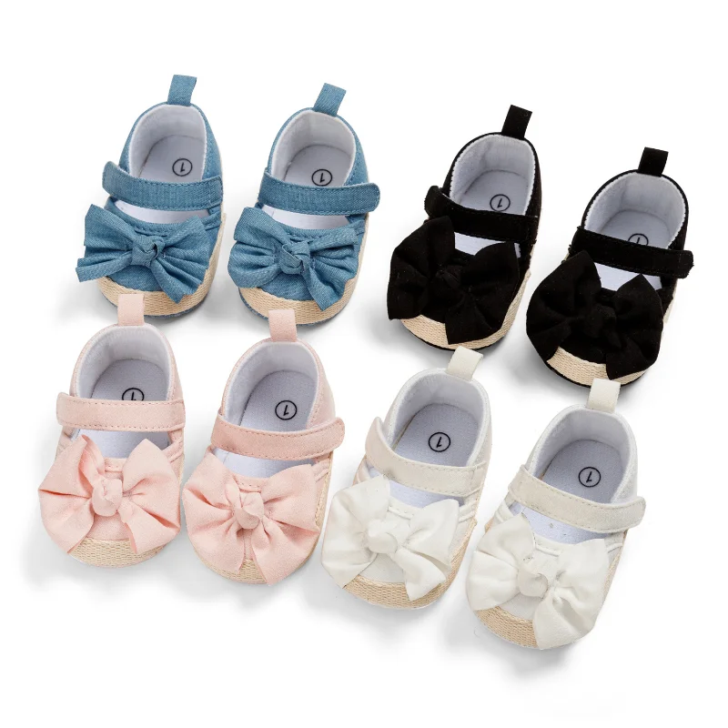 

Tenis Infant Toddler White Pink Breathable Cotton Baby Shoe Baby Girls Bowknot Soft Sole First Walkers Little Girl Princess Shoe