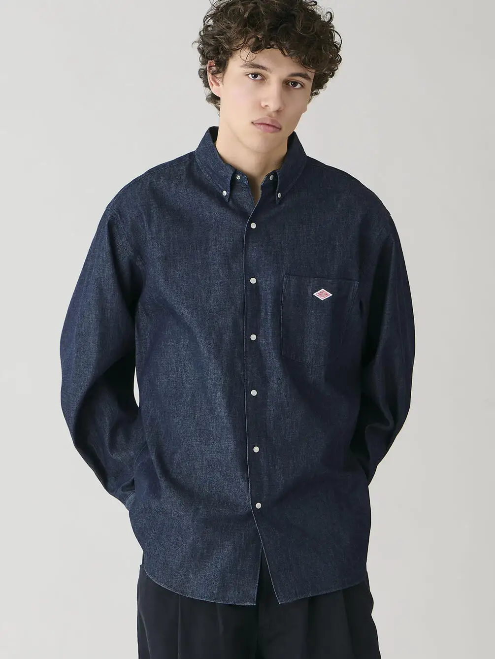 Washed Cotton Denim Shirt Men's Collaborative Loose Fit Long Sleeve Vintage Style  Color Shirt Comfortable Casual Top