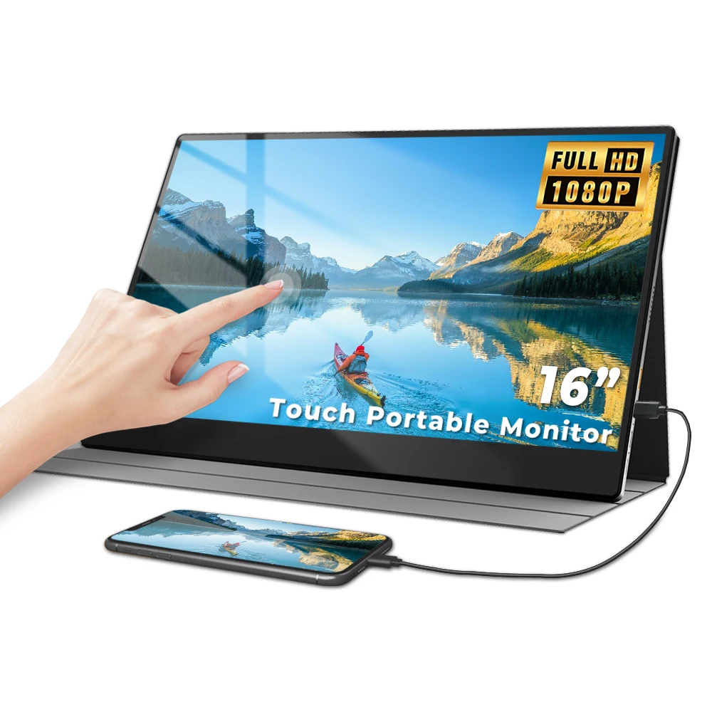 

Экран Sibolan, совместимый с PS4 для Xbox, портативный многопараметрический монитор, портативный мультисенсорный игровой монитор