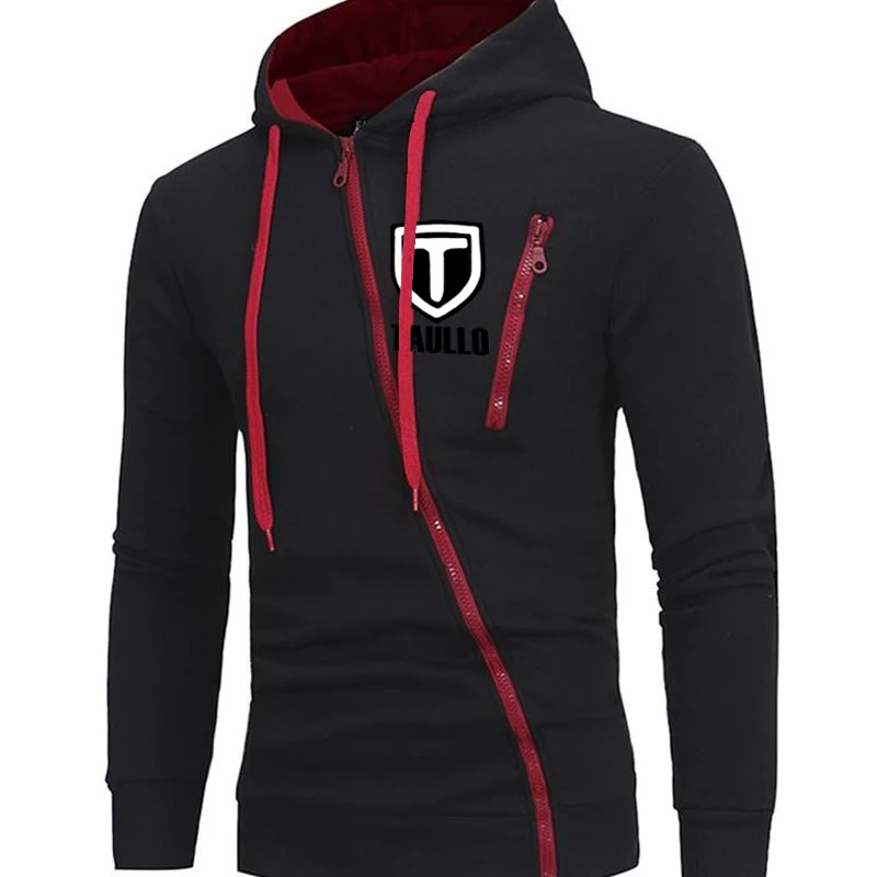 2025 zipper sweater, men's autumn and winter casual wool jacket, hooded warm, men's jacket, slim-fitting hoodie