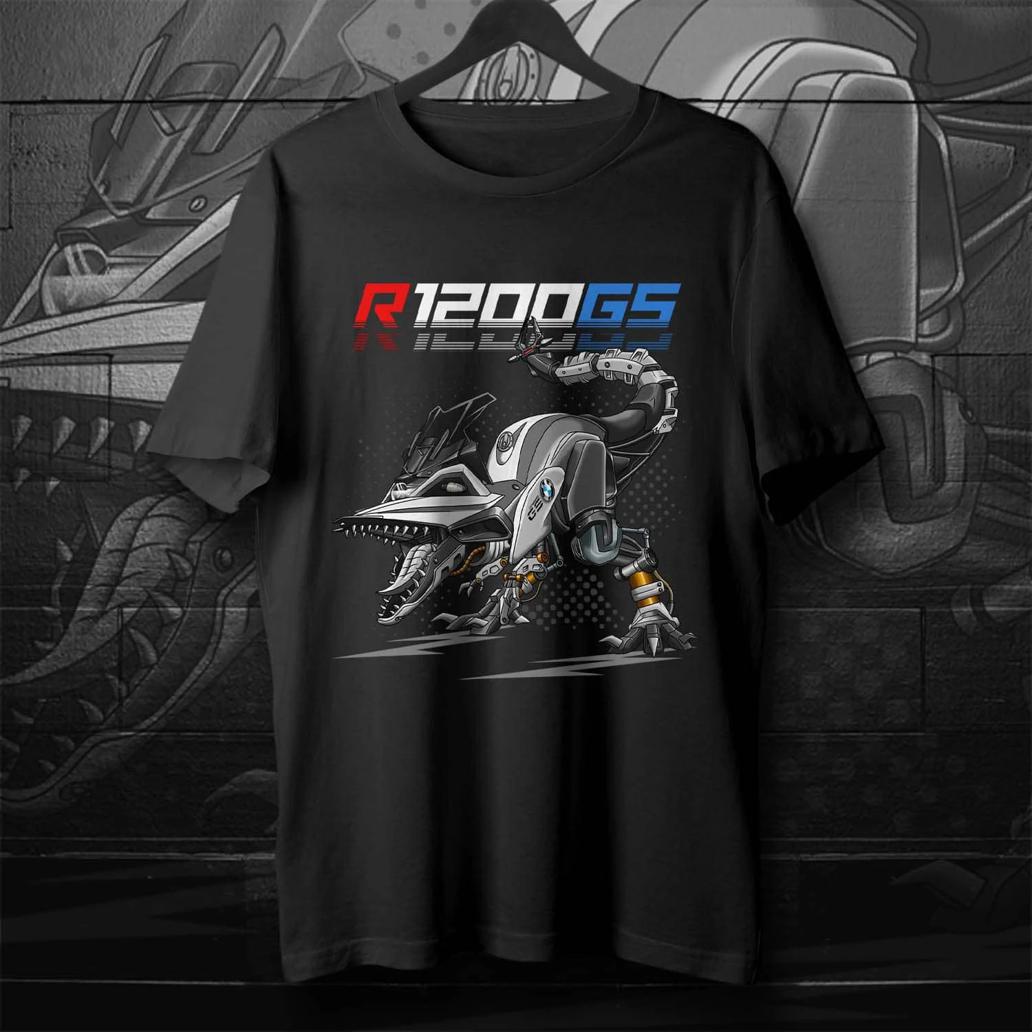 

Classic German Motorcycle R1200GS T-Rex Inspired T-Shirt 100% Cotton O-Neck Short Sleeve Summer Casual Mens T-shirt Streetwear