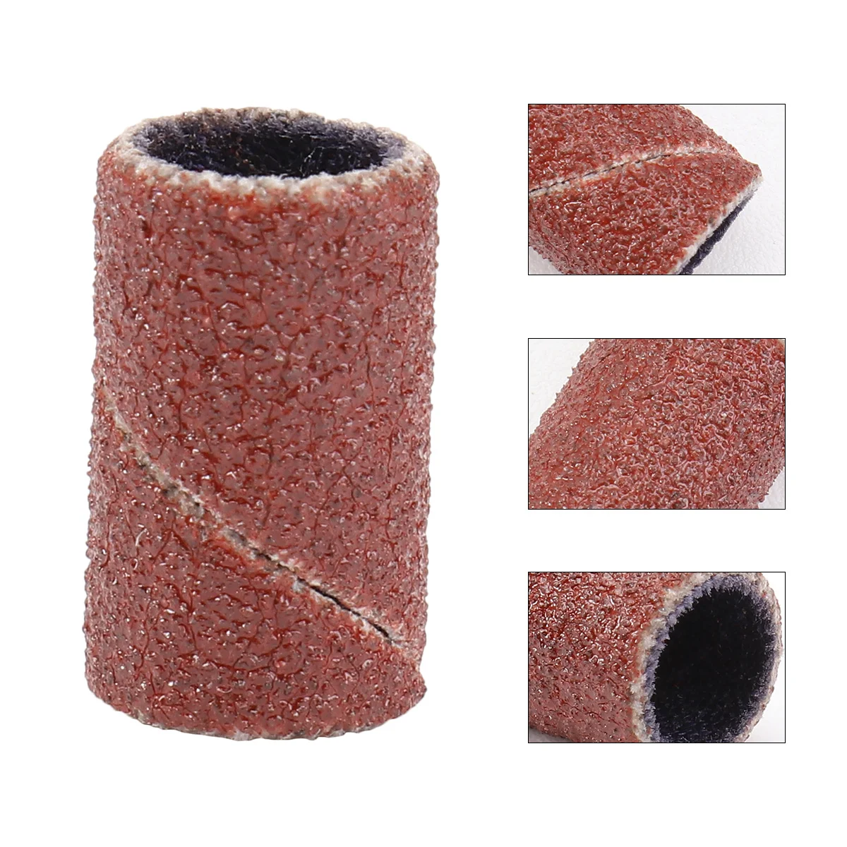 100pcs Nail Drill Sanding Bands 1/2'' Drum Diameter 180# Grit For Polishing Natural Artificial Nails Wood Metal Plastic Ceramic