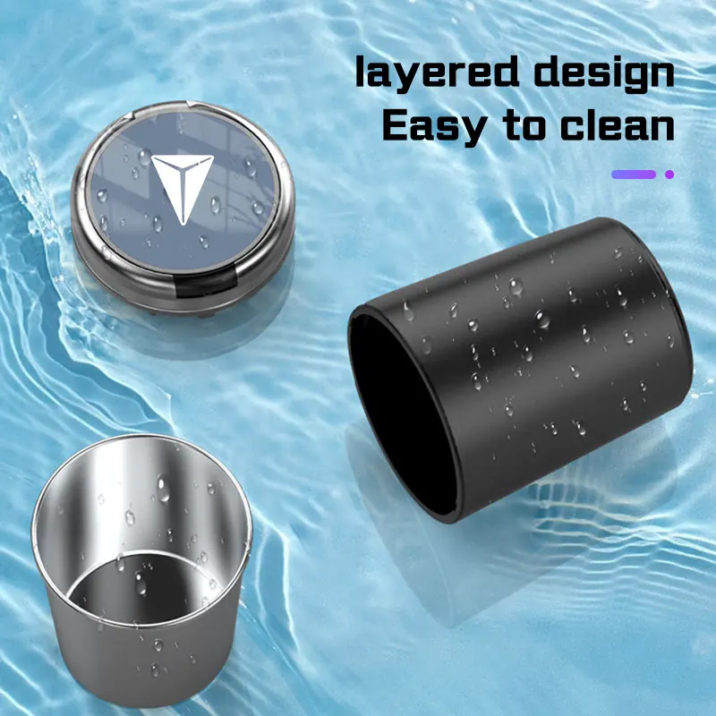 Car Ashtray ,one click open,For Changan DEEPAL S07 L07 G318 S09 S05 SL03 Cigarette Ash Holds Cup LED Light Automotive Ashtray