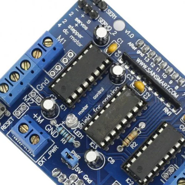 

1pcs L293D Motor Driver Board For 4 Dc 2 Stepper Motors 5V Shield H-Bridge 4.5-25V Dual Power Supply Pwm Control